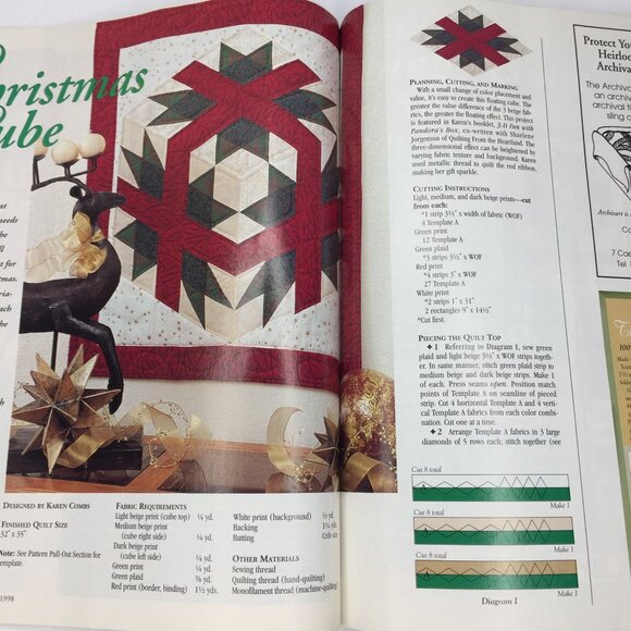 Vintage McCalls Quilting Magazine Festive Holiday Creations Dec 1998 Patterns - Picture 8 of 10